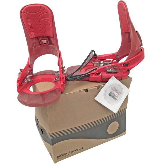 BRAND NEW BURTON CUSTOM SI STEP IN SNOWBOARD BINDINGS!  MEDIUM  SIZES 8 TO 10 - Picture 1 of 1